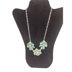 Vintage Schoffel Brothers (SHB) Silvertone Mint Green Floral Statement with star